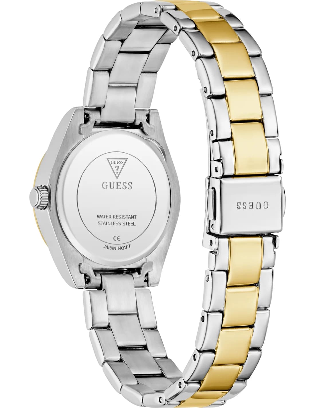 Montre Femme Guess Mini Luna GW0841L8 cadran rouge bracelet acier vue 3