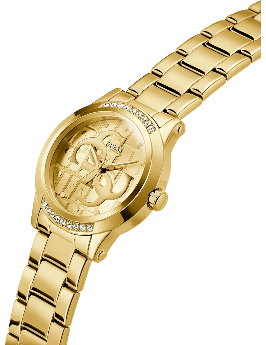 Montre Femme Guess Annette GW0861L2 cadran doré bracelet acier vue 2