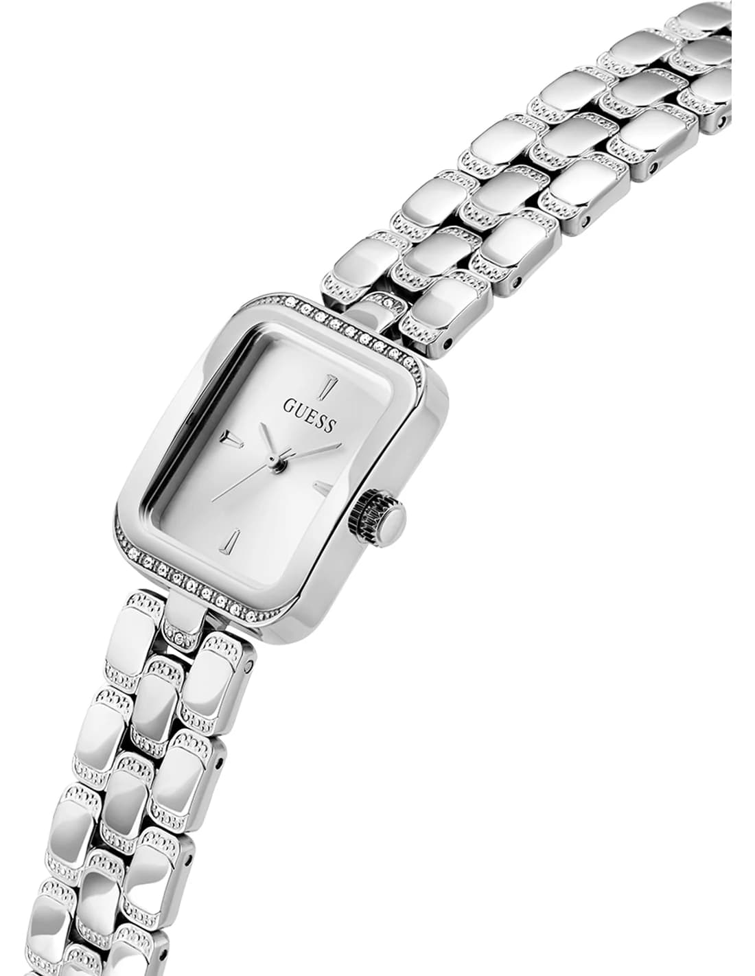 Montre Femme Guess Isla GW0865L1 cadran argenté bracelet acier vue 2