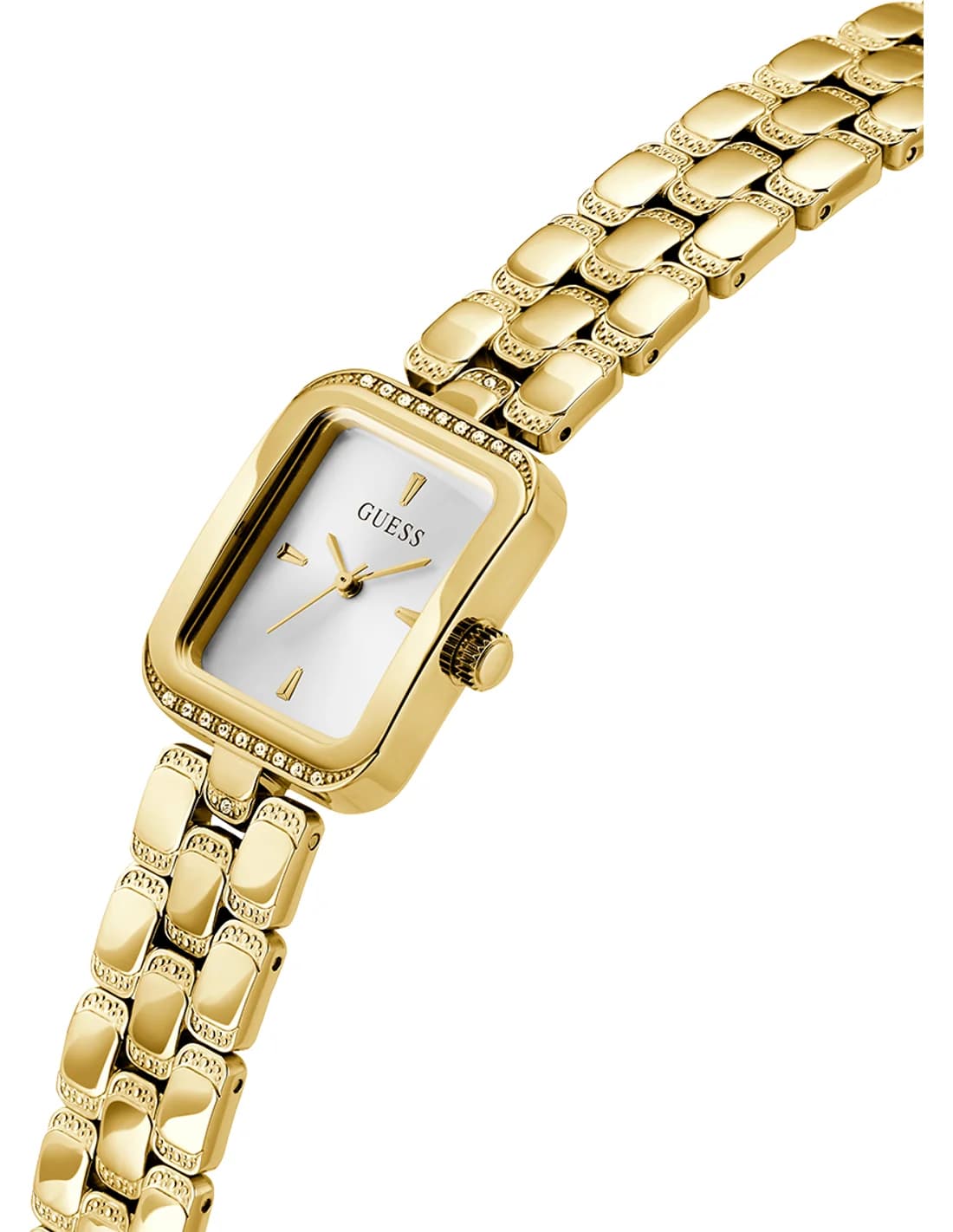 Montre Femme Guess Isla GW0865L2 cadran argenté bracelet acier vue 2