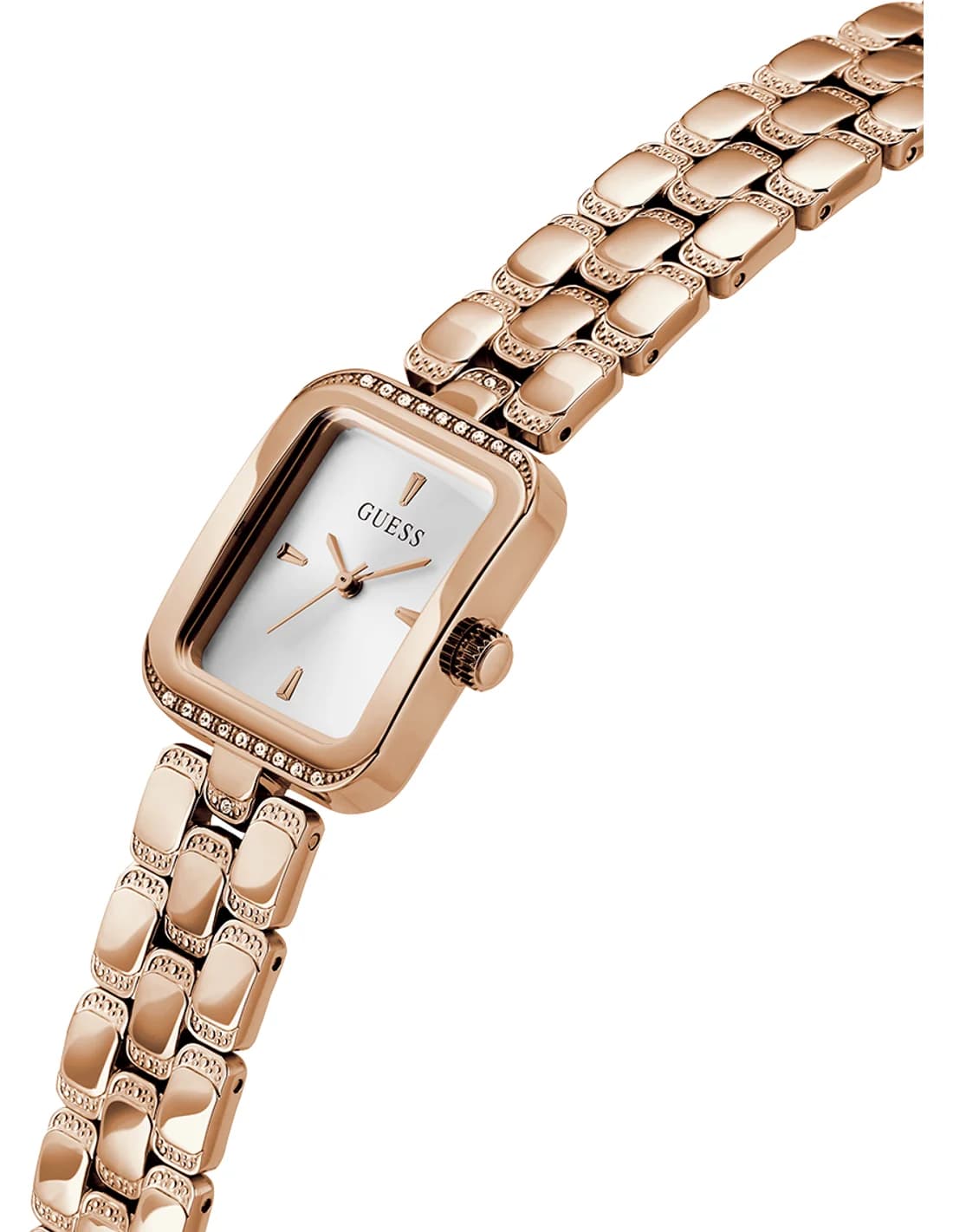 Montre Femme Guess Isla GW0865L3 cadran argenté bracelet acier vue 2