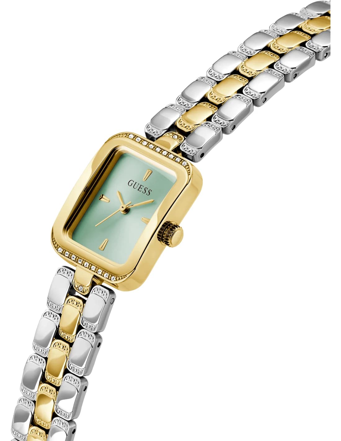 Montre Femme Guess Isla GW0865L4 cadran vert bracelet acier vue 2