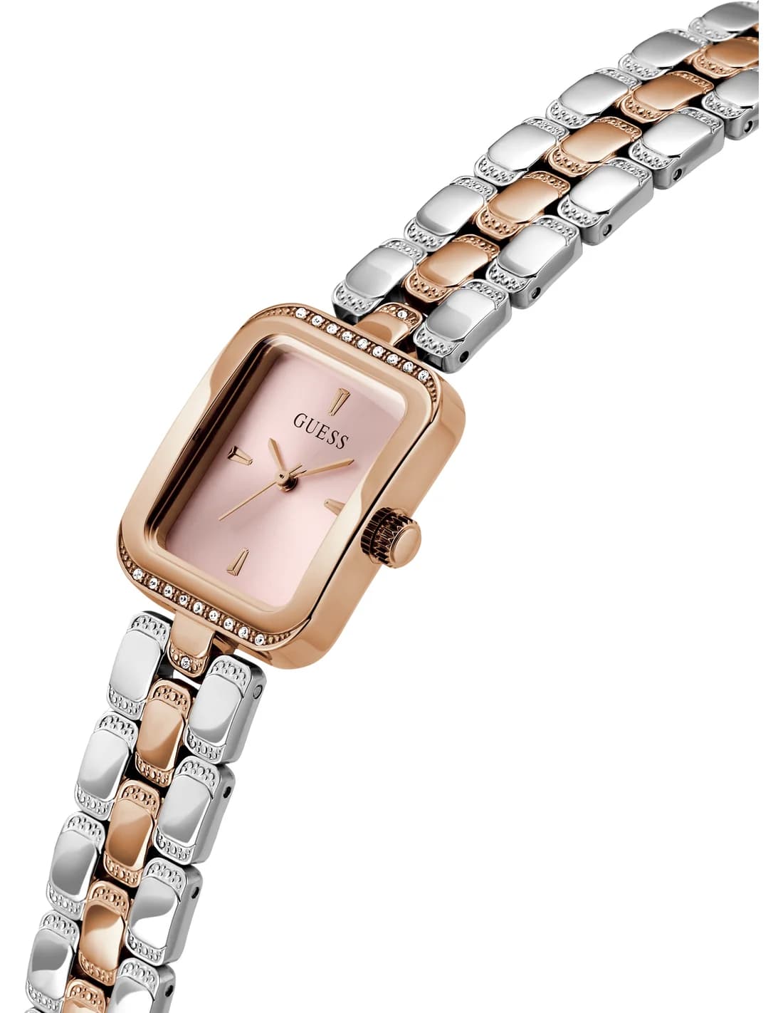 Montre Femme Guess Isla GW0865L5 cadran rose bracelet acier vue 2