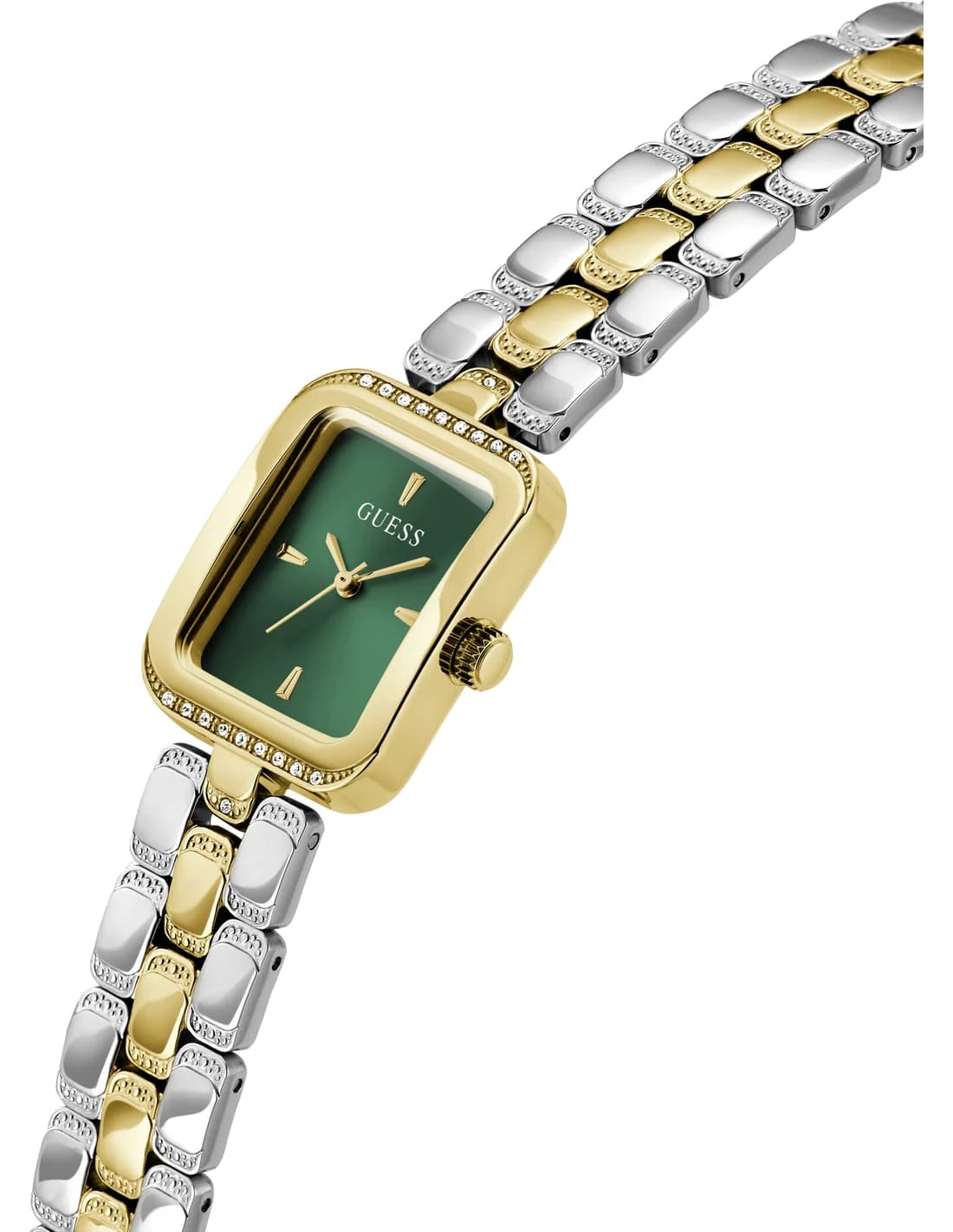 Montre Femme Guess Isla GW0865L6 cadran vert bracelet acier vue 2