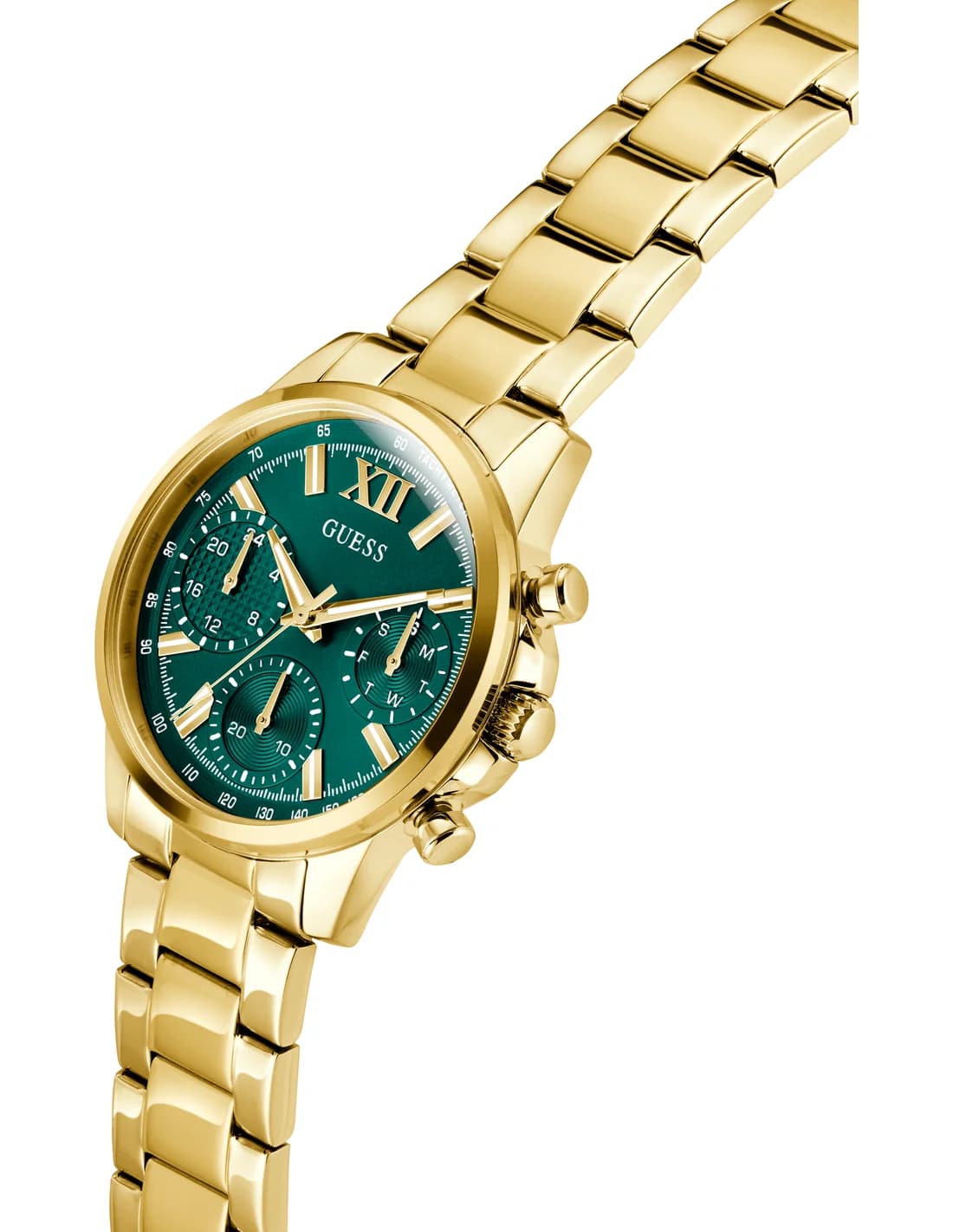 Montre Femme Guess Bailey GW0933L6 cadran vert bracelet acier vue 2