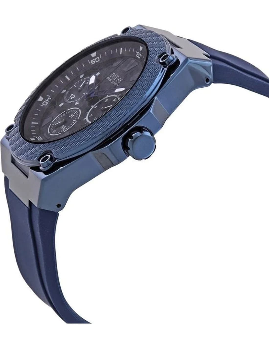 Guess W1049G7 Blue 45mm Case Men's Watch with Blue Silicone Strap Multifunction view 2