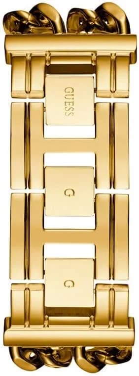 Montre Femme Guess Mod Heavy Metal W1117L2 dorée bracelet maille chaîne G-Link vue 3
