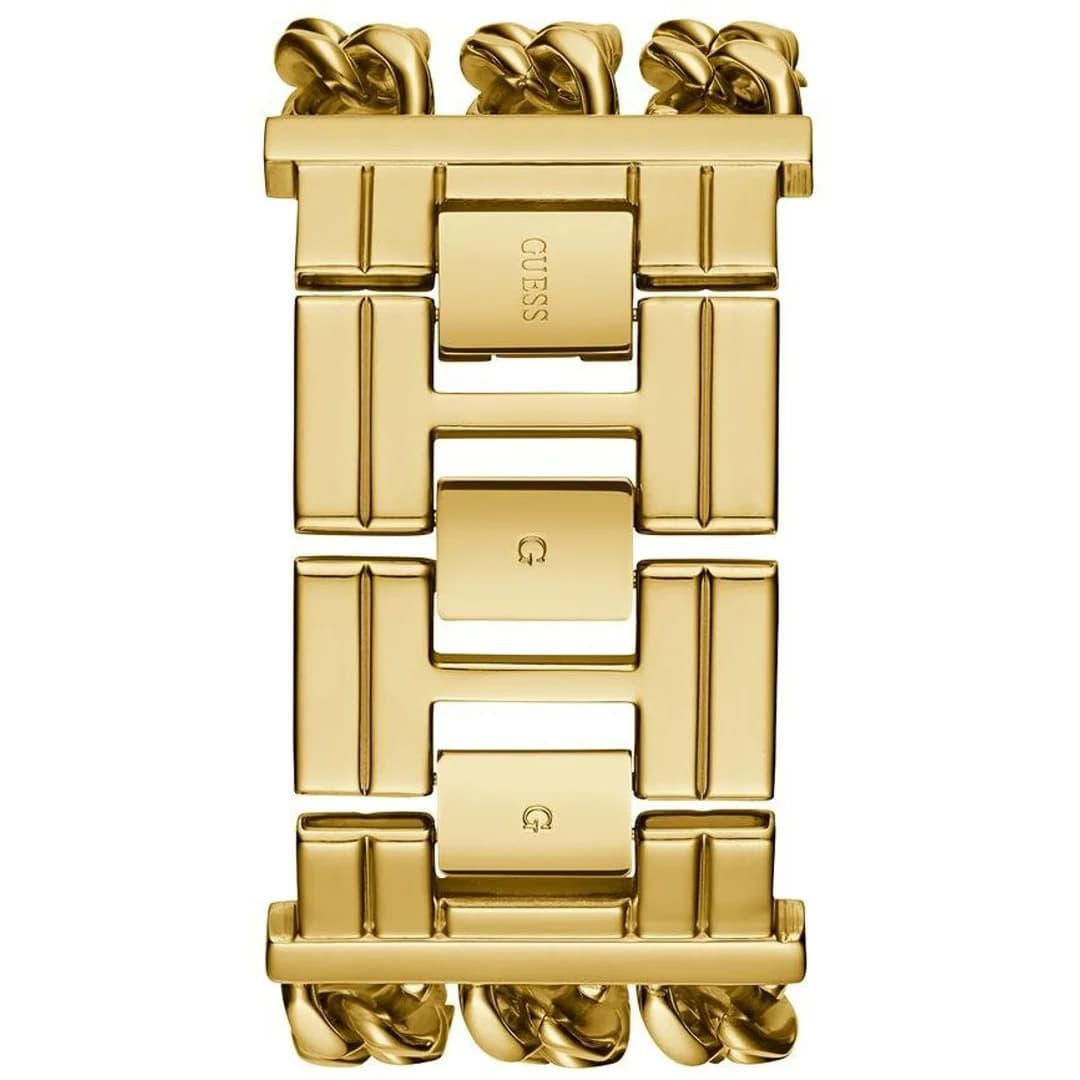 Montre Femme Guess Heavy Metal W1275L2 dorée bracelet maille dorée vue 3