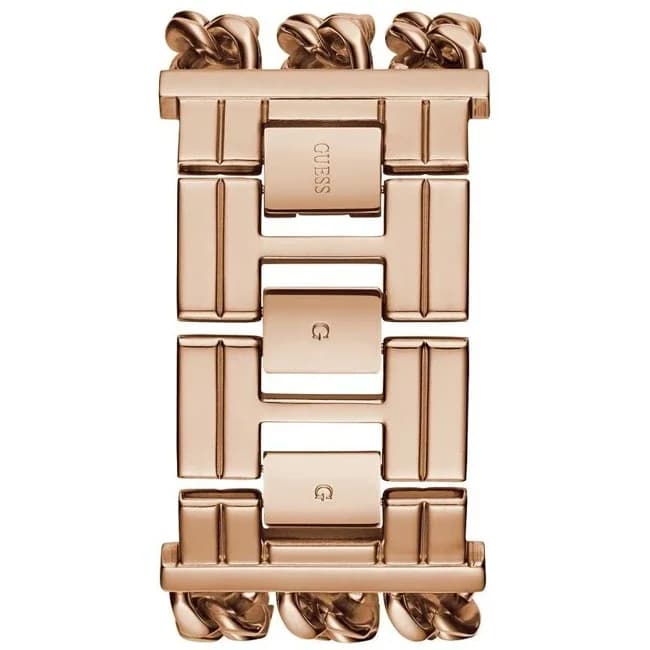 Montre Femme Guess Heavy Metal W1275L3 cadran or rose bracelet acier maille vue 3