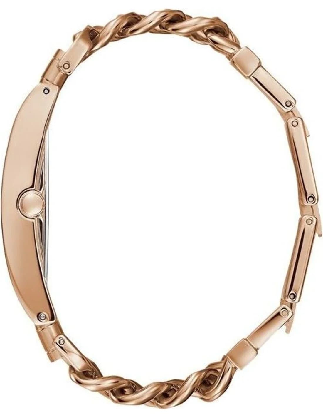 Montre Femme Guess Heavy Metal W1275L3 cadran or rose bracelet acier maille vue 2