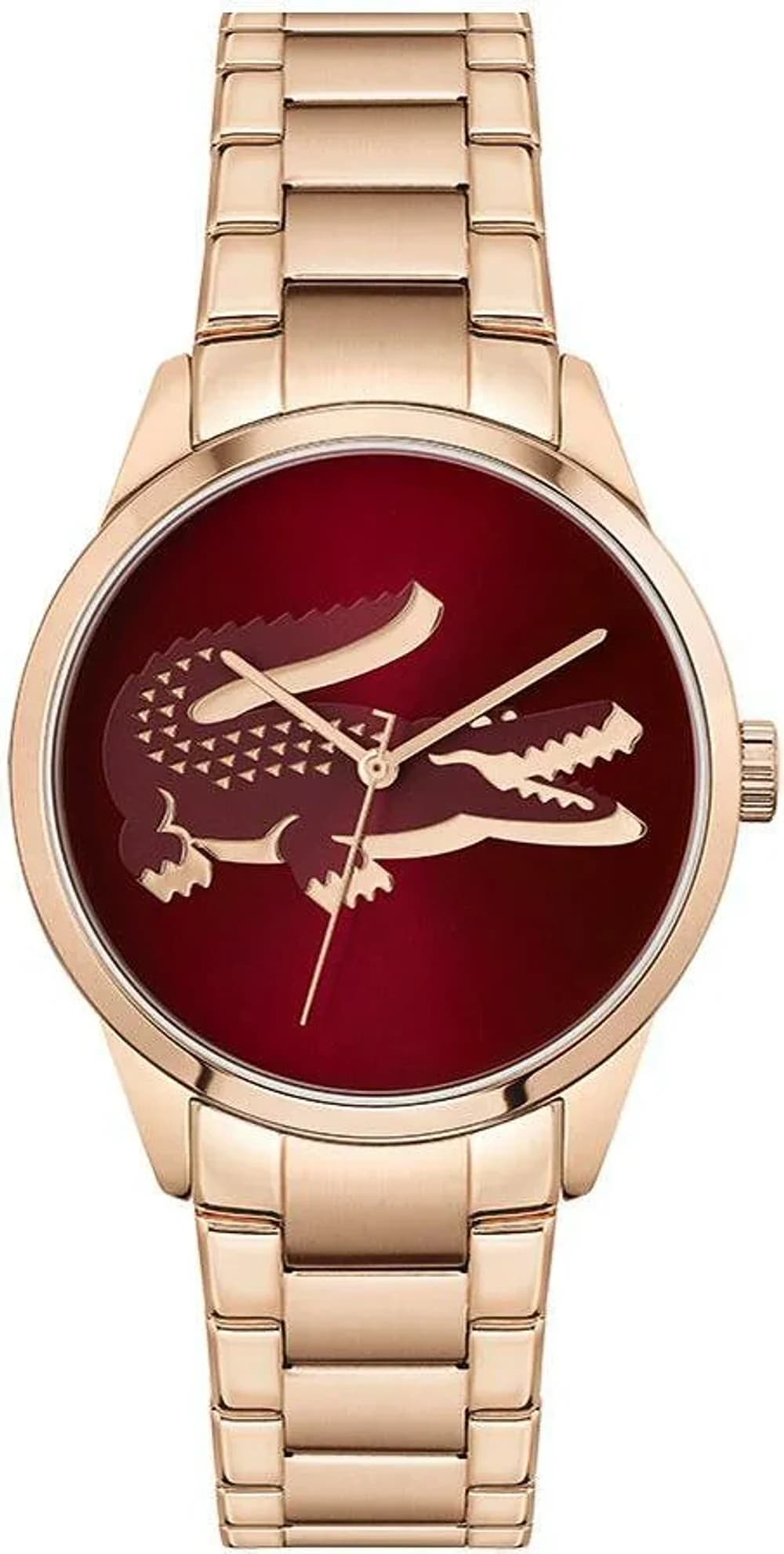 Lacoste Ladycroc 2001191 Rose Gold Stainless Steel Red Dial Women's Watch