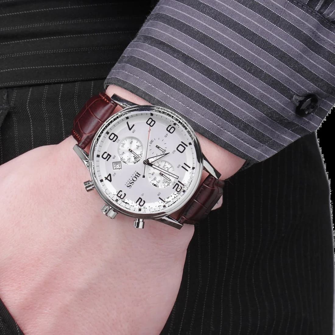 Montre Hugo Boss 1512447 homme verso boîtier argent