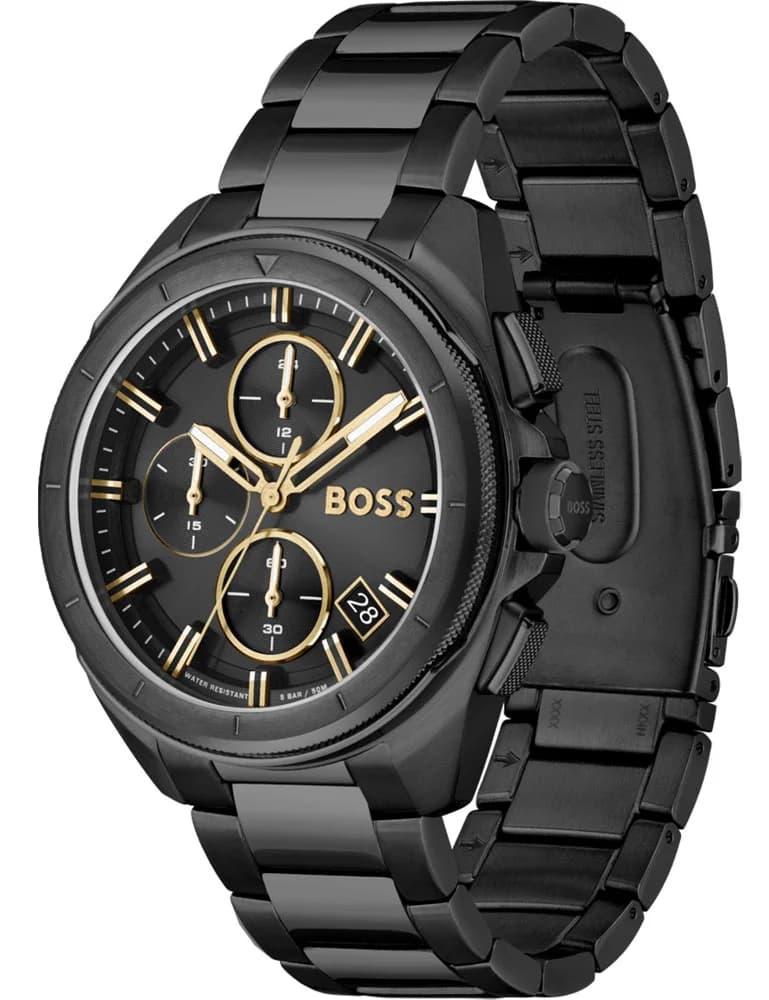 Hugo Boss 1513950 Volane Black Men's Watch with Steel Links view 2