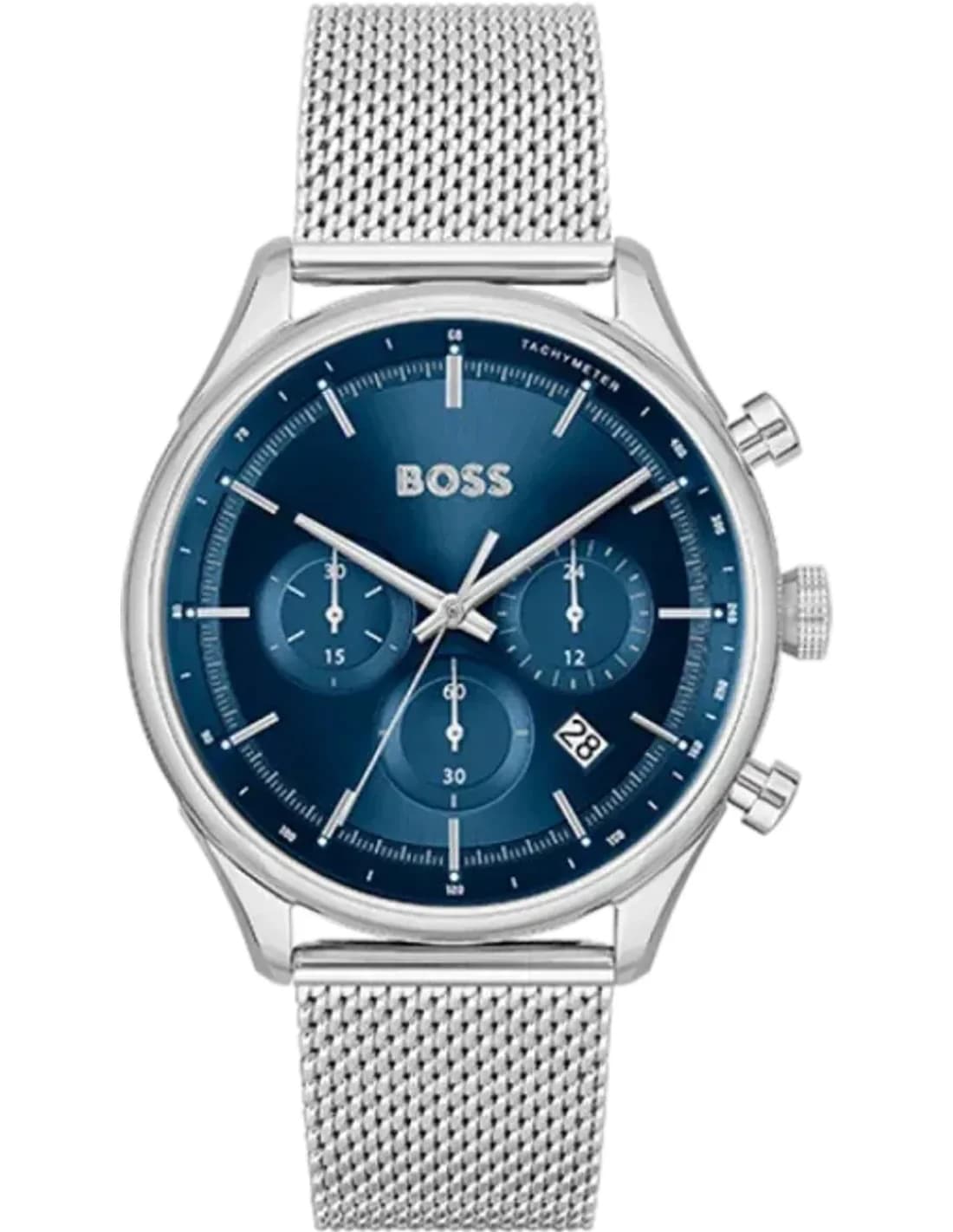 Montre Hugo Boss 1514052 homme cadran bleu bracelet acier inoxydable