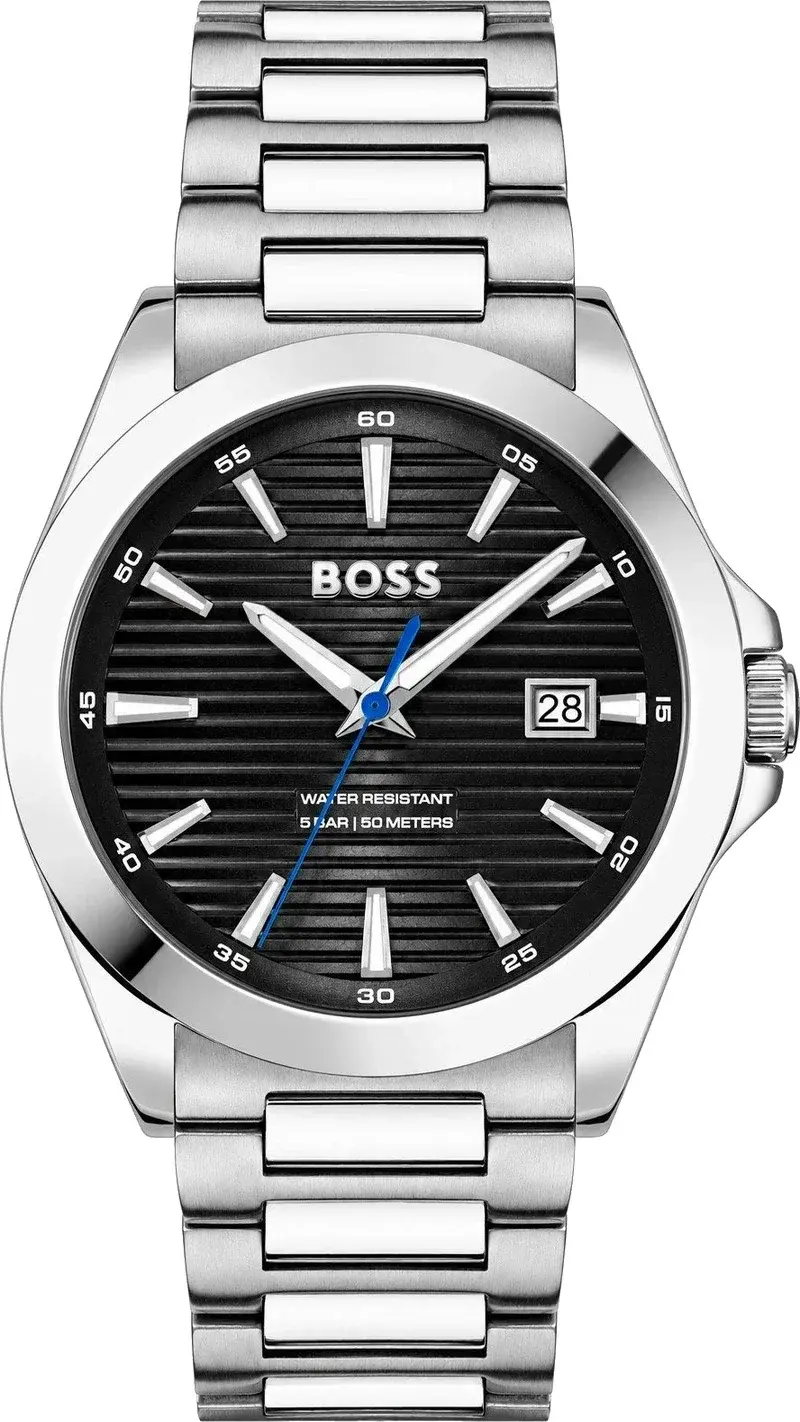 Montre Hugo Boss 1514170 homme cadran noir bracelet acier