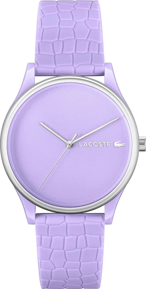 Lacoste 2001284 Crocodelle Lilac Silicone Strap Women's Watch