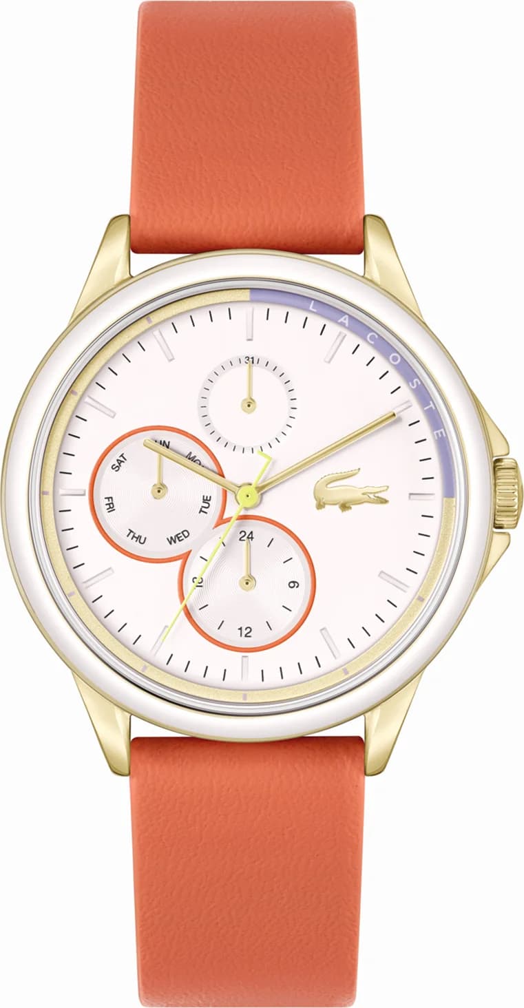 Montre Lacoste 2001338 femme cadran blanc bracelet cuir