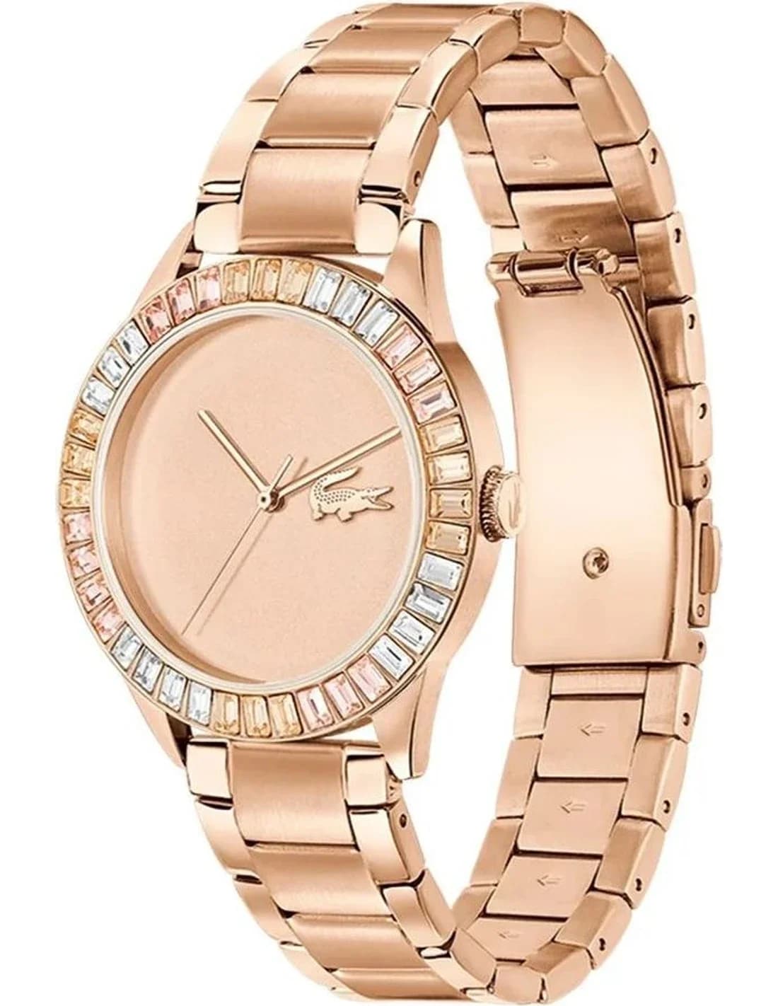 Montre Femme Lacoste Ladycroc 2001412 cadran or rose bracelet acier vue 2