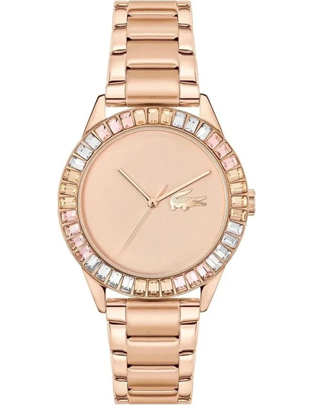 Lacoste Ladycroc 2001412 Rose Gold Women's Watch with Stainless Steel Bracelet