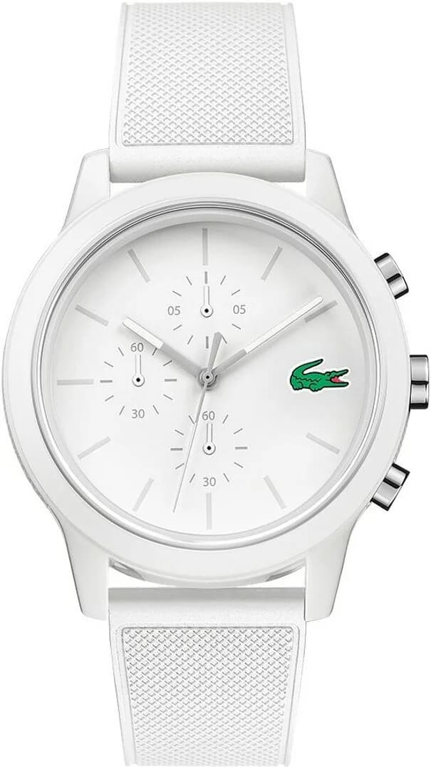 Montre Lacoste 2010974 homme cadran blanc bracelet caoutchouc / silicone
