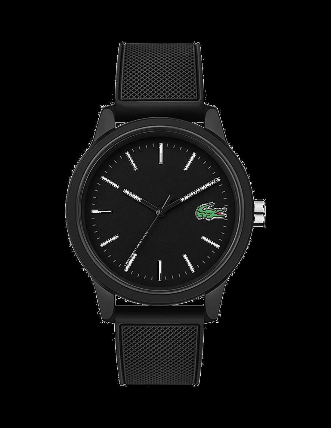 Montre Lacoste 2010986 homme cadran noir bracelet caoutchouc / silicone