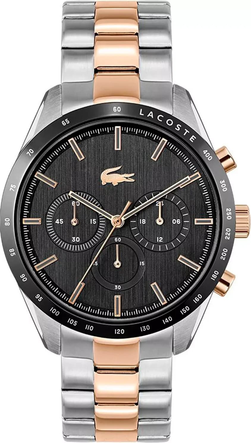 Montre Lacoste 2011112 homme cadran noir bracelet acier inoxydable