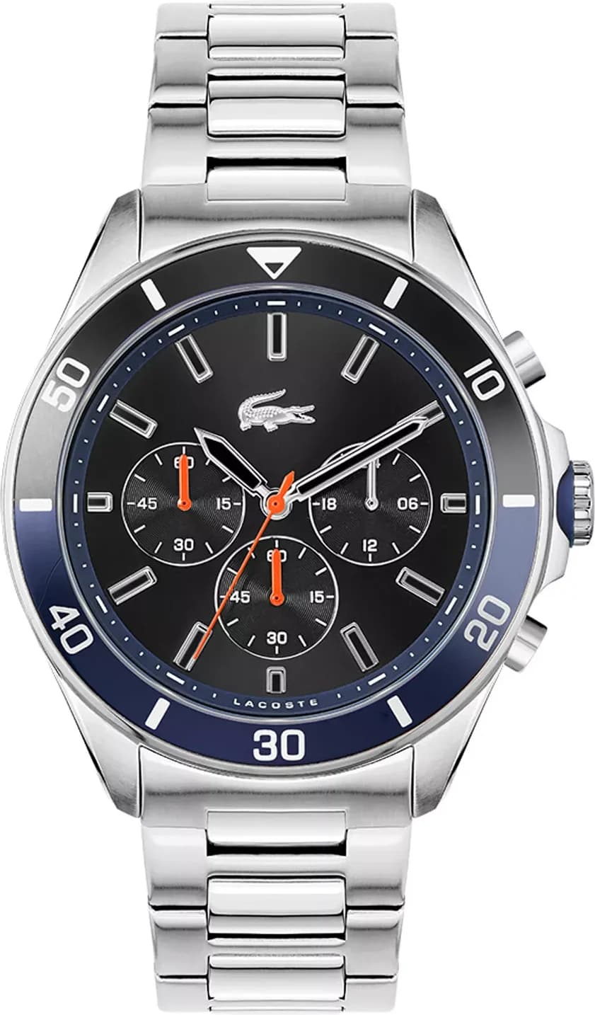 Montre Lacoste 2011155 homme cadran noir bracelet acier inoxydable