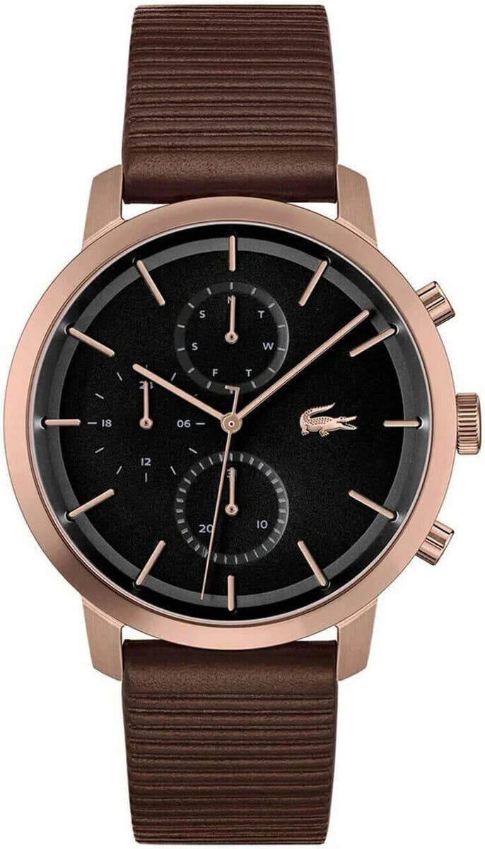 Montre Lacoste 2011257 homme cadran noir bracelet cuir