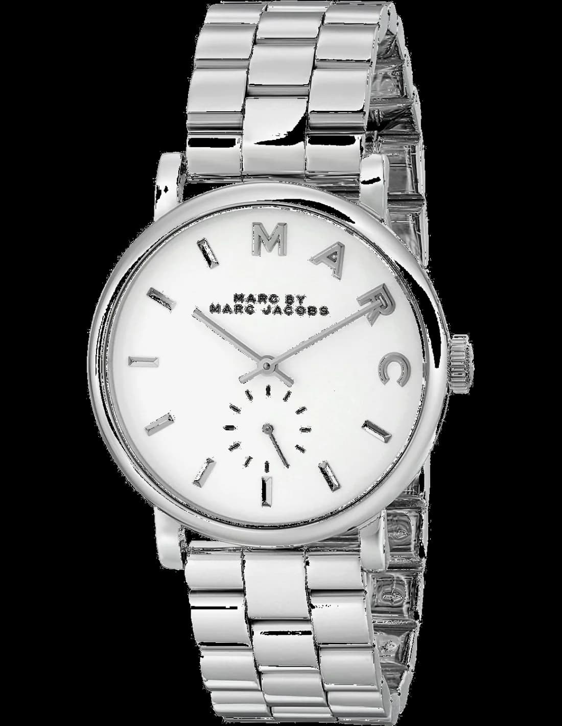 Marc Jacobs MBM3242 Polished Stainless Steel Women's Watch with White Dial