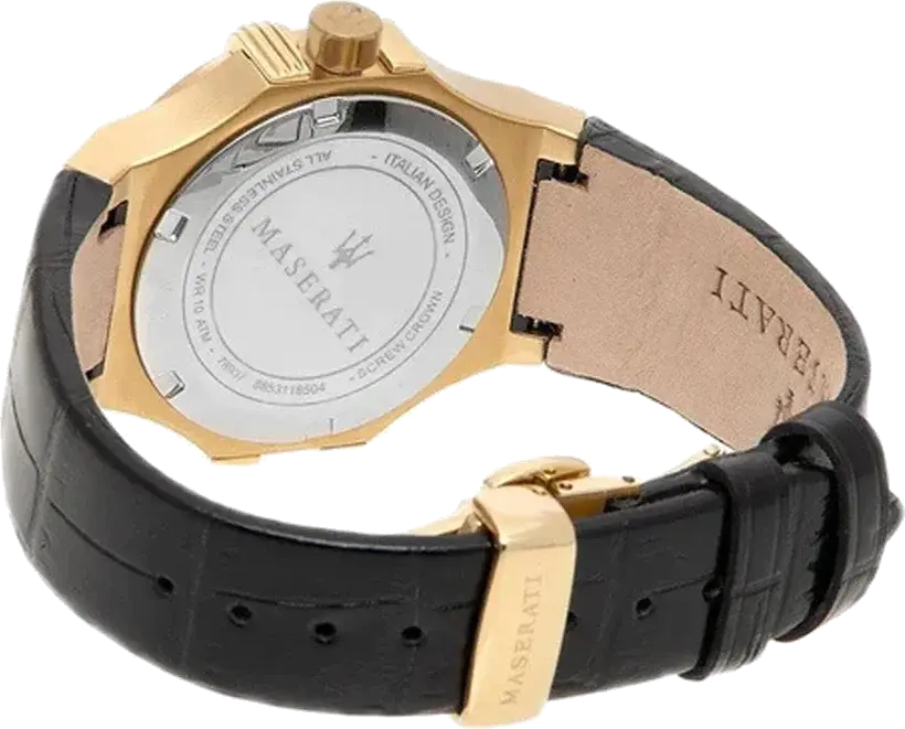 Montre Femme Maserati Potenza R8851108505 Quartz Cadran Argent Bracelet Cuir Noir vue 4