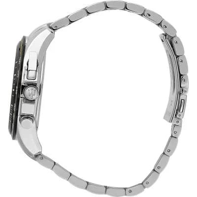 Montre Homme Maserati Traguardo R8873612042 chronographe cadran noir bracelet en acier inoxydable argenté vue 4