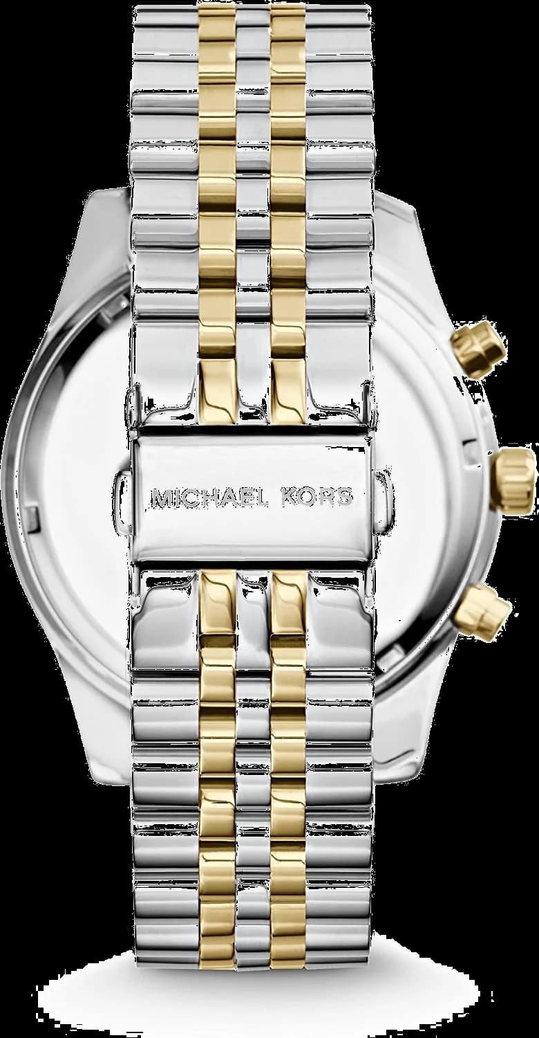 Montre Michael Kors MK5955 bicolore argent or profil bracelet boucle déployante