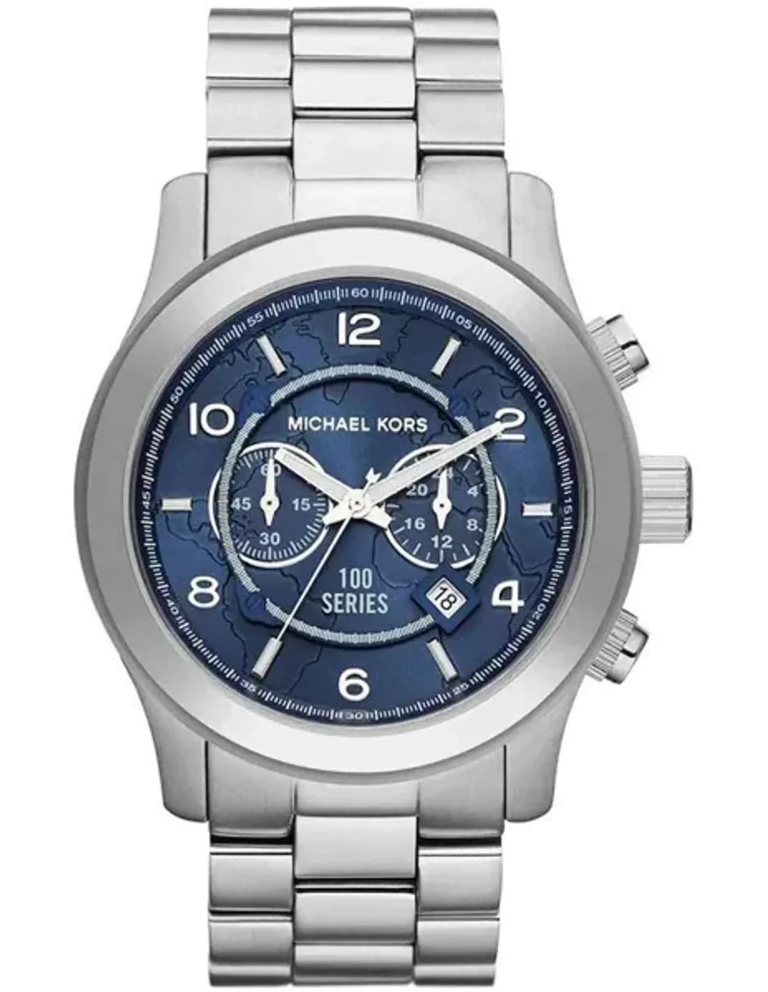 Montre Michael Kors MK8314 Boîtier 45 mm en Acier Inoxydable et Cadran Bleu Marine