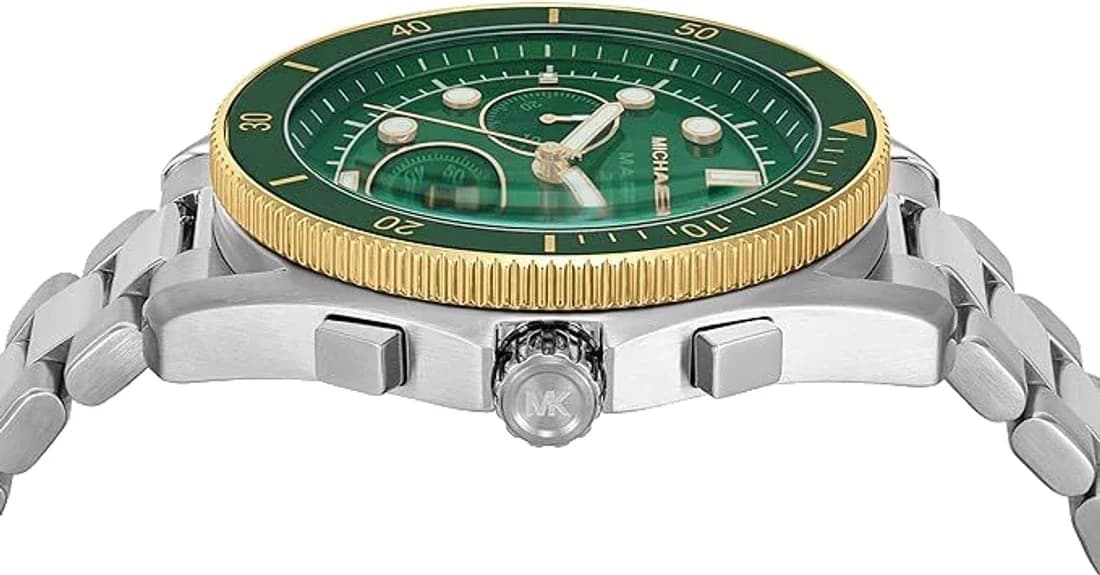 Montre Michael Kors MK9215 homme détail cadran vert