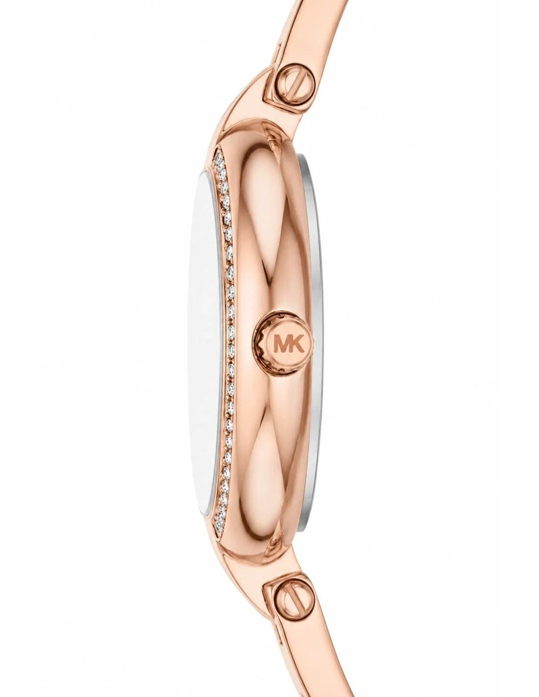 Montre Femme Michael Kors Mini Laney MKO1111 or rose bracelet maillons acier vue 2