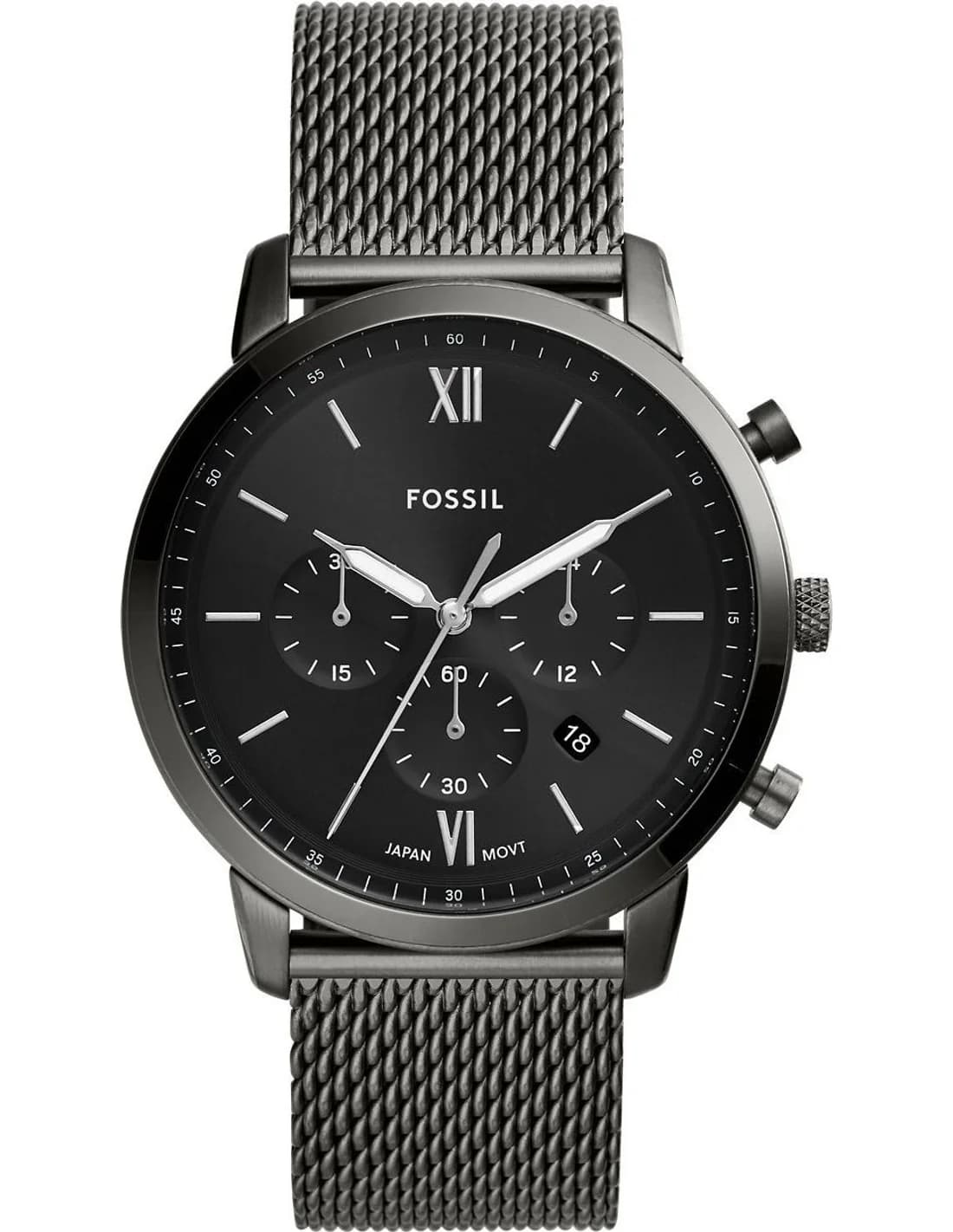 Montre Fossil FS5699 homme cadran noir bracelet acier