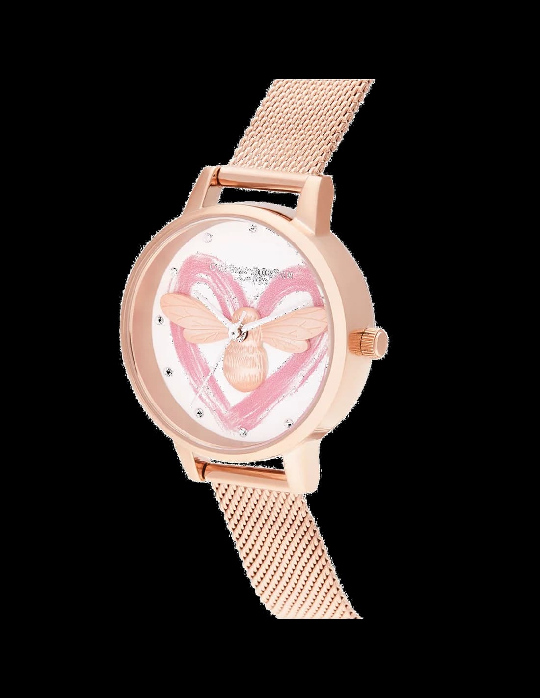 Montre Olivia Burton OB16FB01 maille milanaise or rose bracelet acier inoxydable
