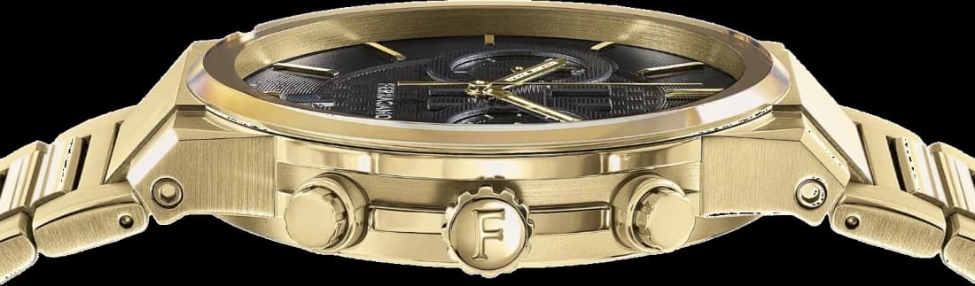 Montre Salvatore Ferragamo 611224 766037 homme détail cadran noir