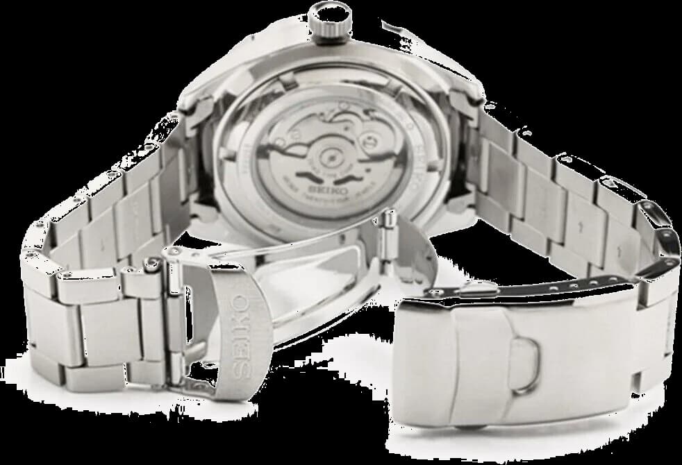Montre Seiko SRPC55K1 homme détail cadran orange