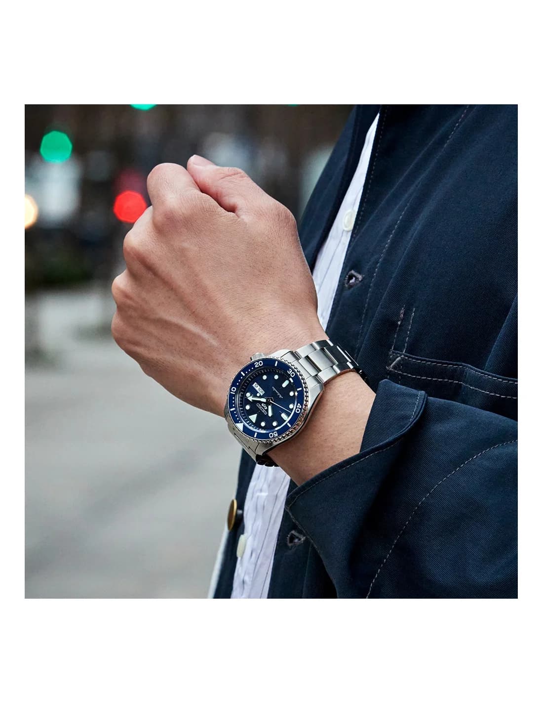 Montre Seiko SRPD51K1 homme détail bracelet acier inoxydable