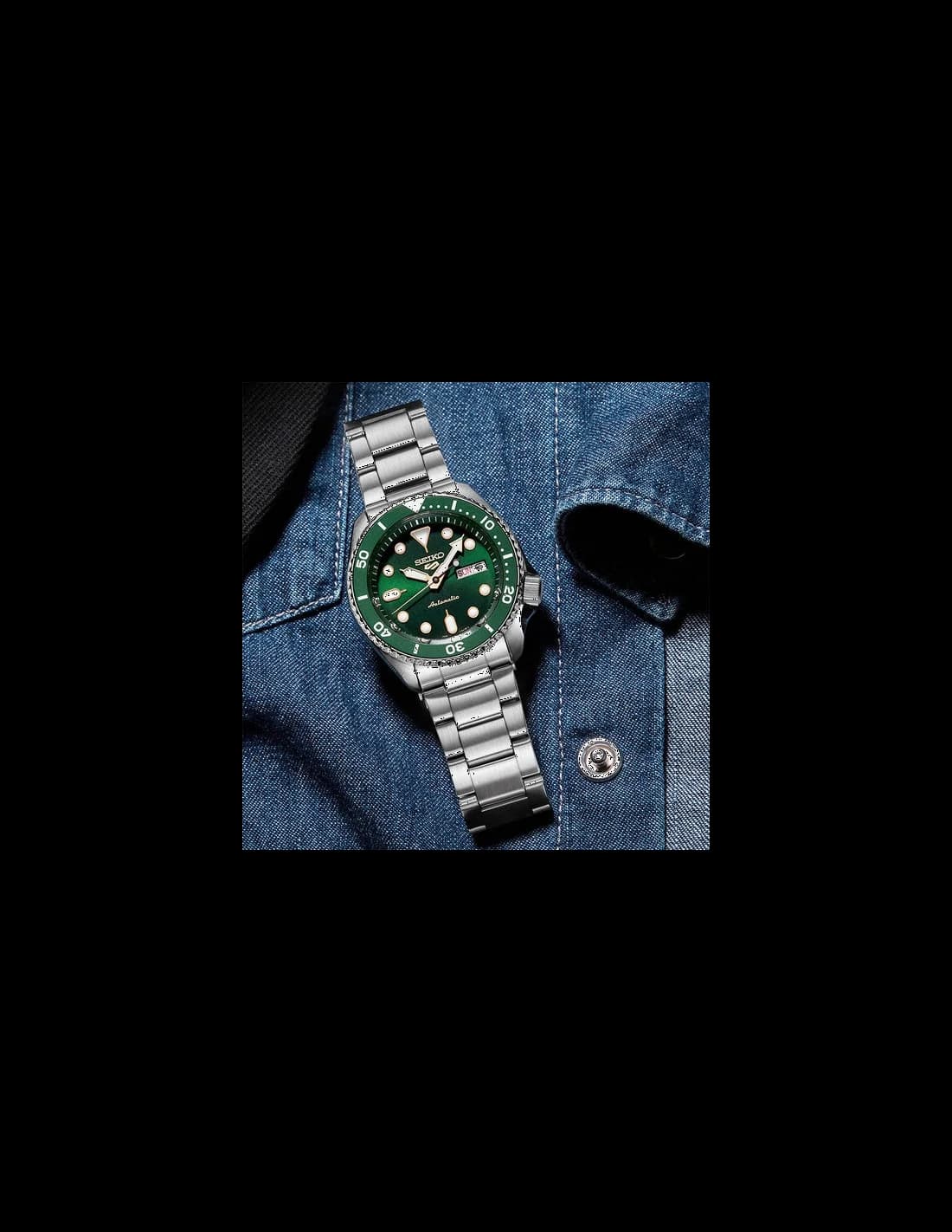 Montre Seiko SRPD63K1 homme détail cadran vert