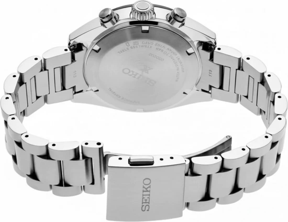 Montre Seiko SSC911P1 homme détail cadran argent