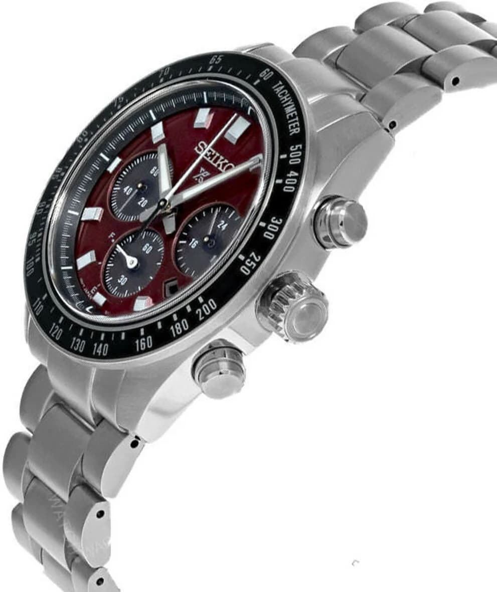 Seiko SSC927 homme quartz boîtier acier 41mm profil latéral