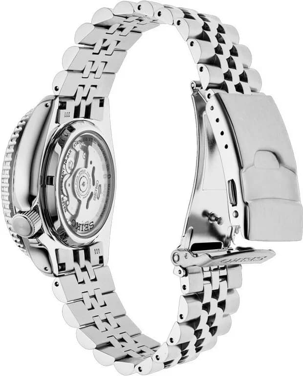 Montre Seiko SSK033K1 bracelet acier inoxydable argent profil