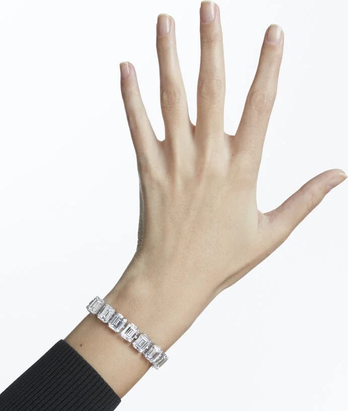 Bracelet Swarovski Millenia 5618699 cristaux taille octogone plaqué rhodium blanc vue 2
