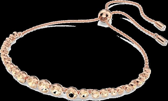 Bracelet Swarovski Emily 5663393 coupes rondes mixtes rose plaqué or rose vue 2