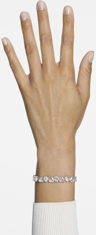 Bracelet Swarovski Millenia 5622451 cristaux taille trilliant plaqué rhodium blanc vue 4