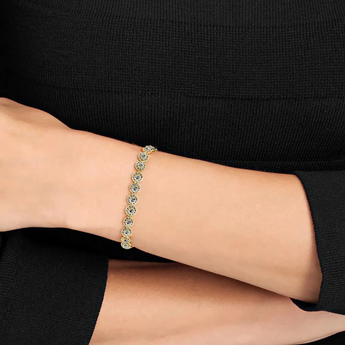 Montre Swarovski 5505469 femme détail bracelet métal placage