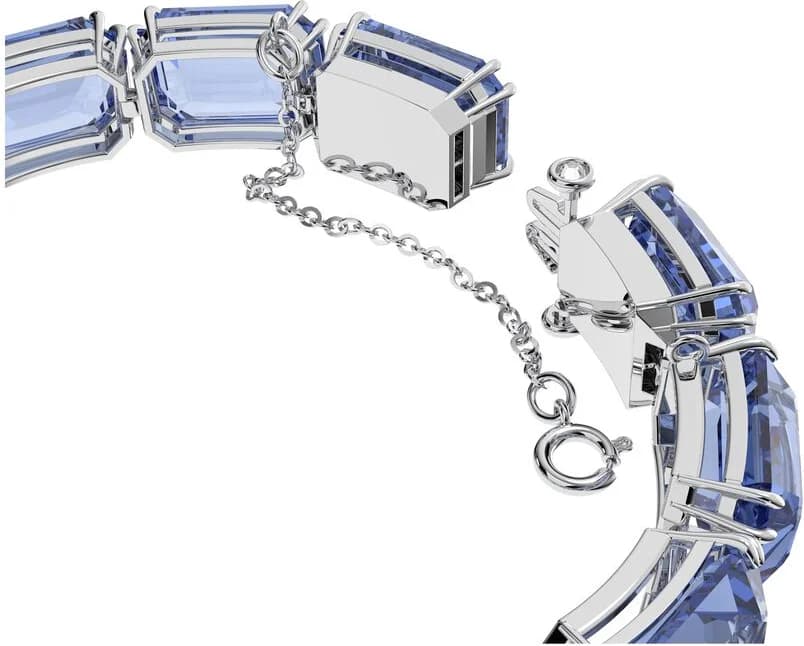 Bracelet Swarovski Millenia 5614927 cristaux taille octogone plaqué rhodium bleu vue 3
