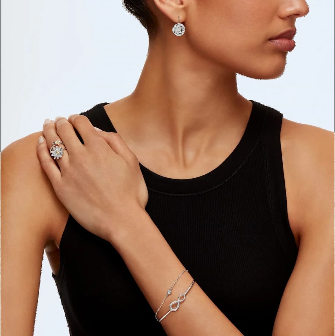 Montre Swarovski 5520584 femme détail bracelet métal